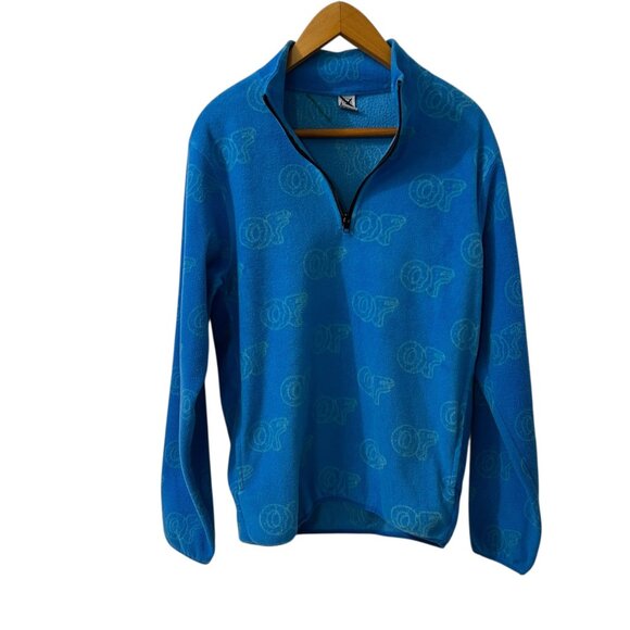 Odd Future Blue Fleece Quarter Zip Pull‎ Over Jacket Size Small - Picture 9 of 9